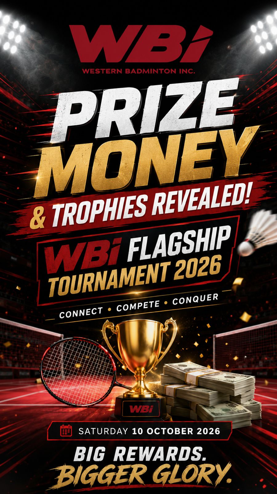 Prize money and trophies revealed for the WBi Flagship Tournament 2026